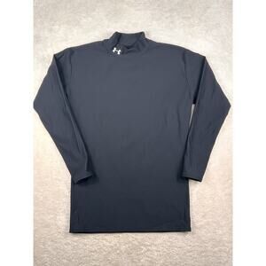 Mens Under Armour Coldgear Mock Neck Compression Shirt Black sz XXL